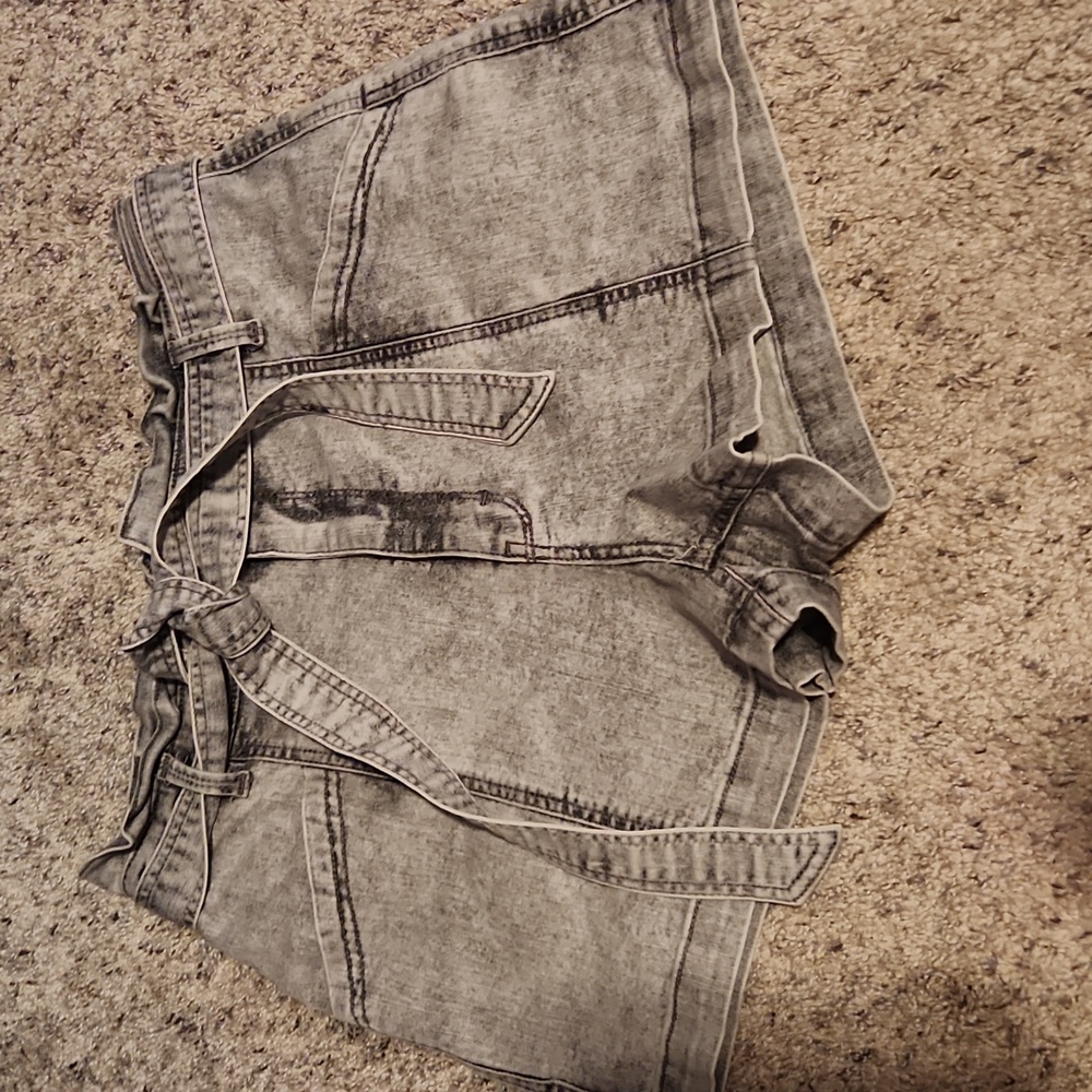 Women's Target Universal Thread Denim Utility Shorts Gray Wash Size 10